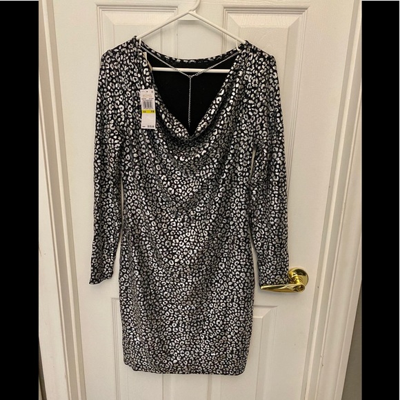 Michael Kors Petite Medium Metallic Leopard Dress - Picture 4 of 5